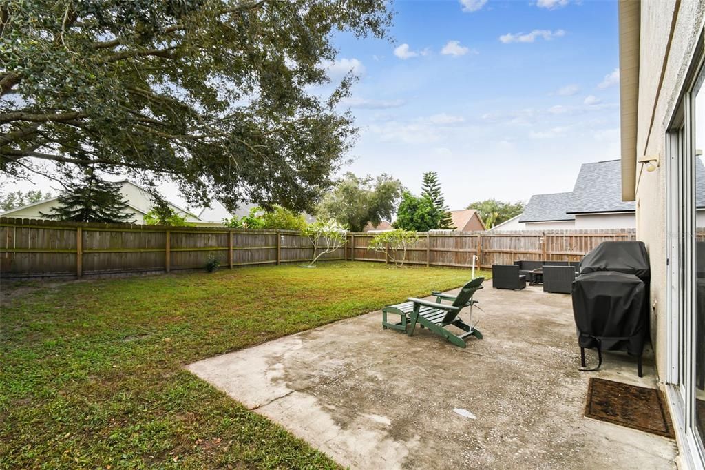 Huge patio for entertaining, bbq and more