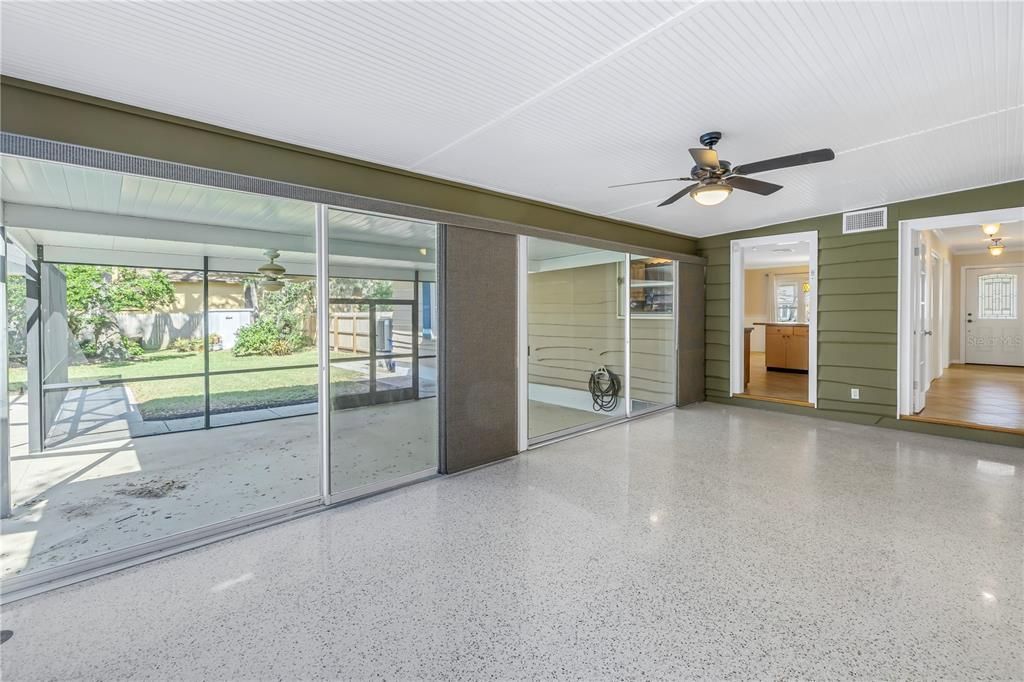 Florida room boasts original, restored terrazzo.