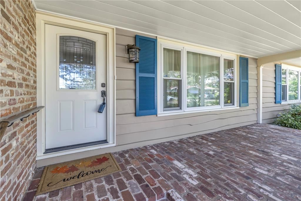 Charming front porch.