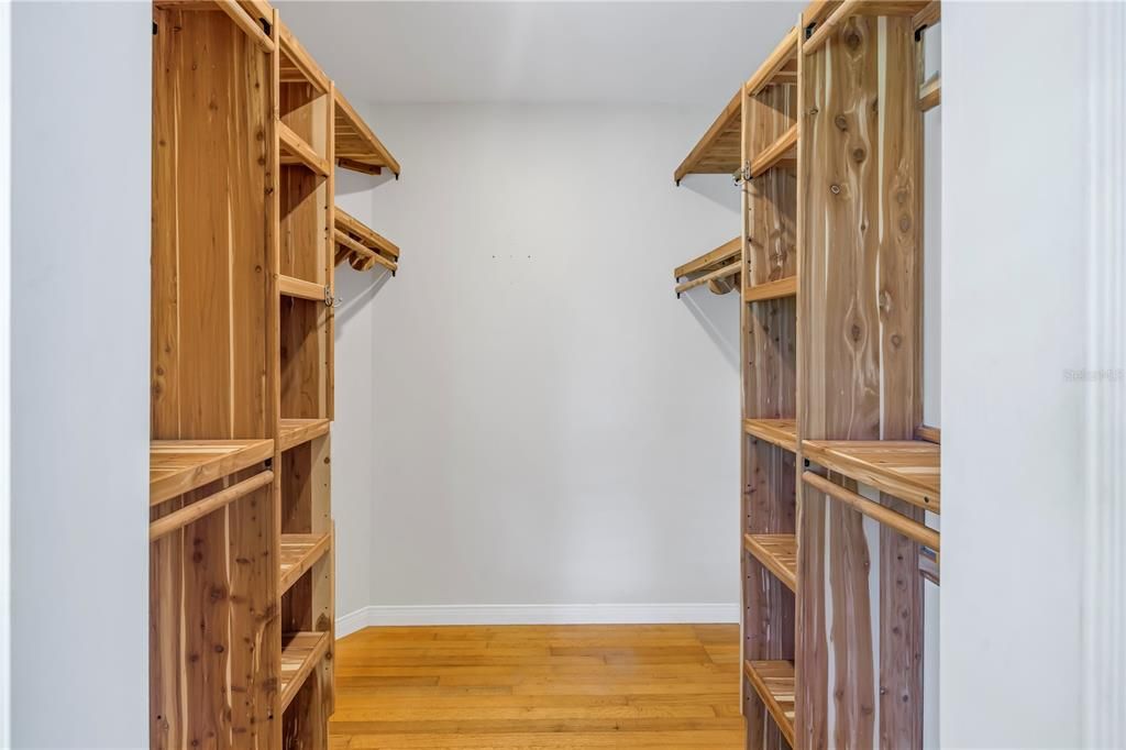 Primary cedar closet.