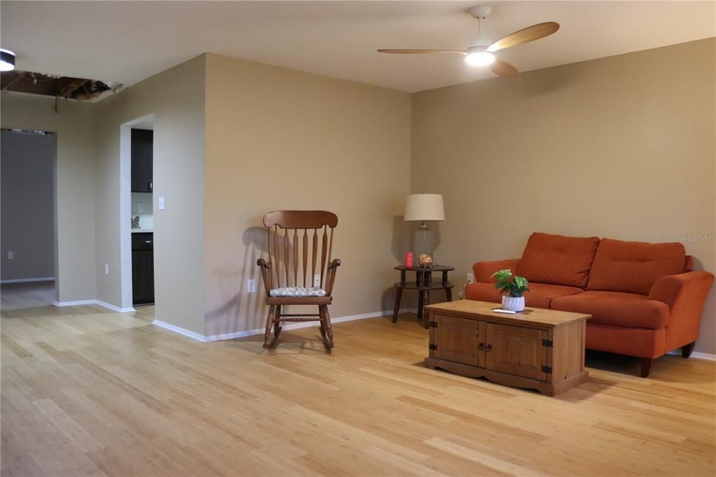 Nice open space--real bamboo floors throughout