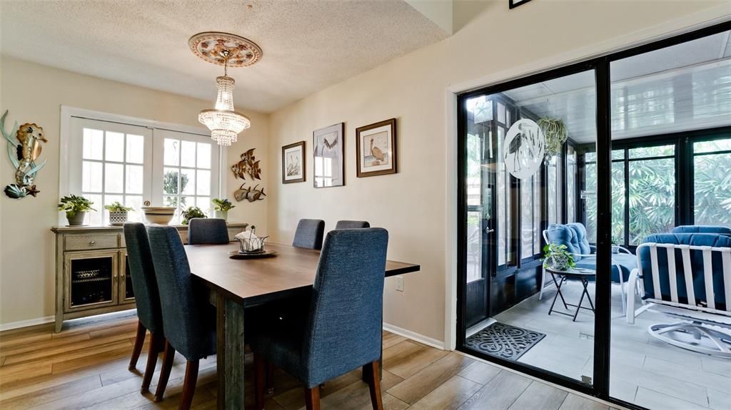 Open and bright dining area