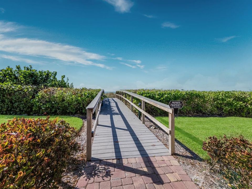 A bridged pathway leads you through the mangroves to your private beach access.