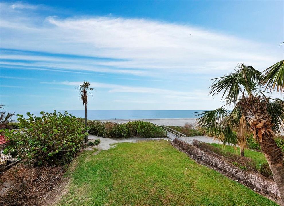 Your private beach access visible from your balcony.