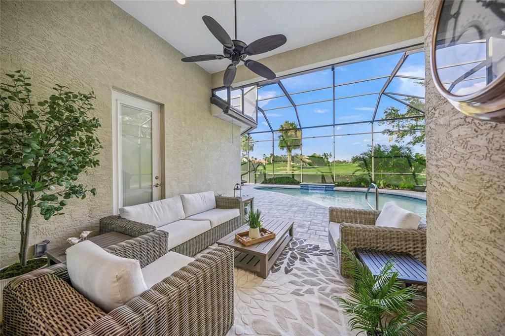 Screened in Lanai with Saltwater Pool