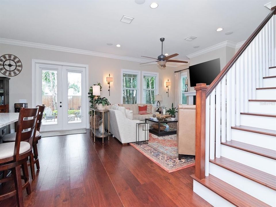 Abundant light and access to views of the well appointed porches and exterior spaces.