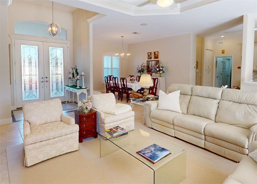 Living room showing dining area