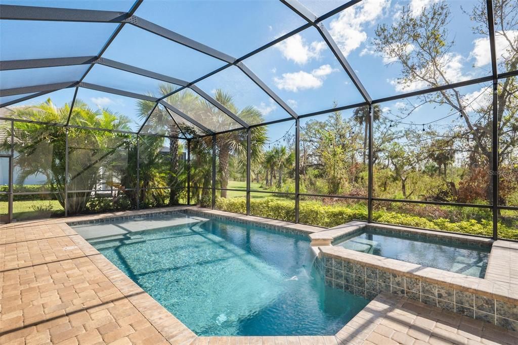 View of the pool area.