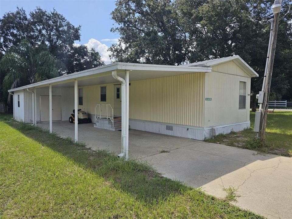 Carport  entrance from 90th Terrace