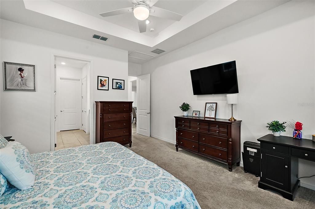 Downstairs primary bedroom with ensuite bathroom