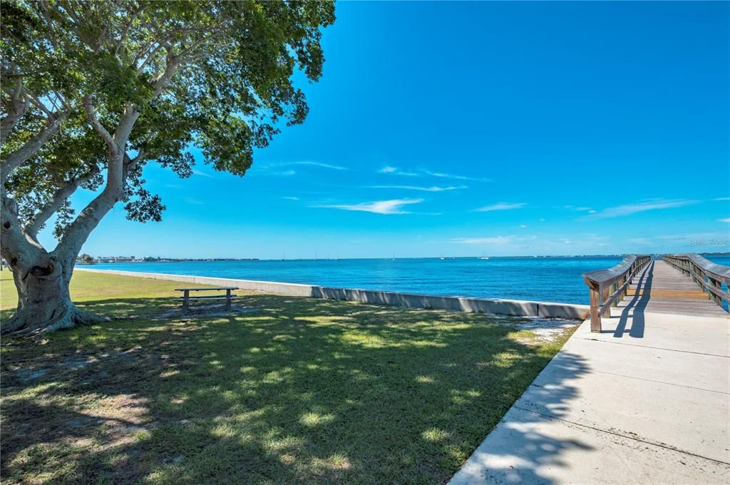 Enjoy all the views and fireworks off this long fishing pier