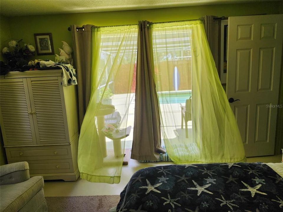 master Bedroom looking towards the pool