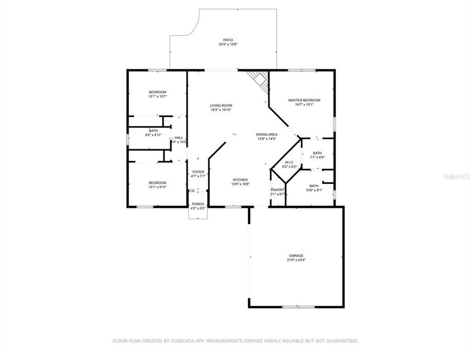 Floor plan with approximate dimensions