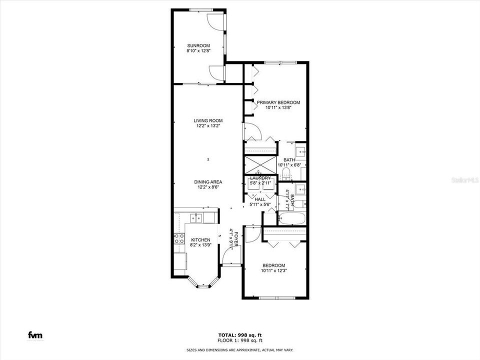 For Sale: $340,000 (2 beds, 2 baths, 1100 Square Feet)