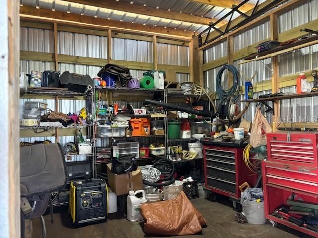 inside tack room/workshop