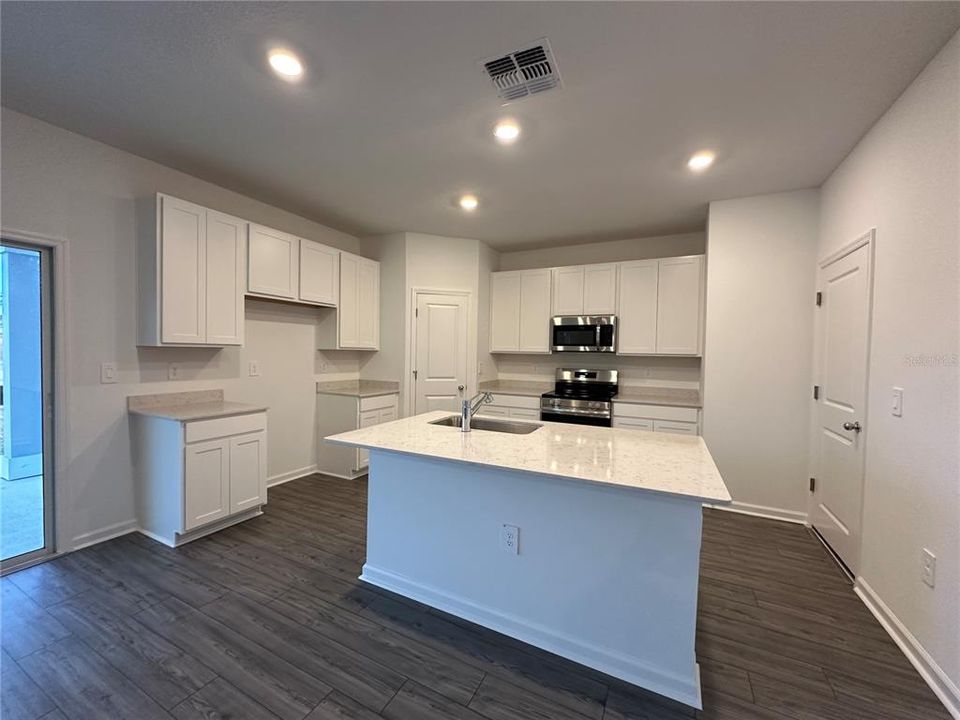 Kitchen with quartz countertops