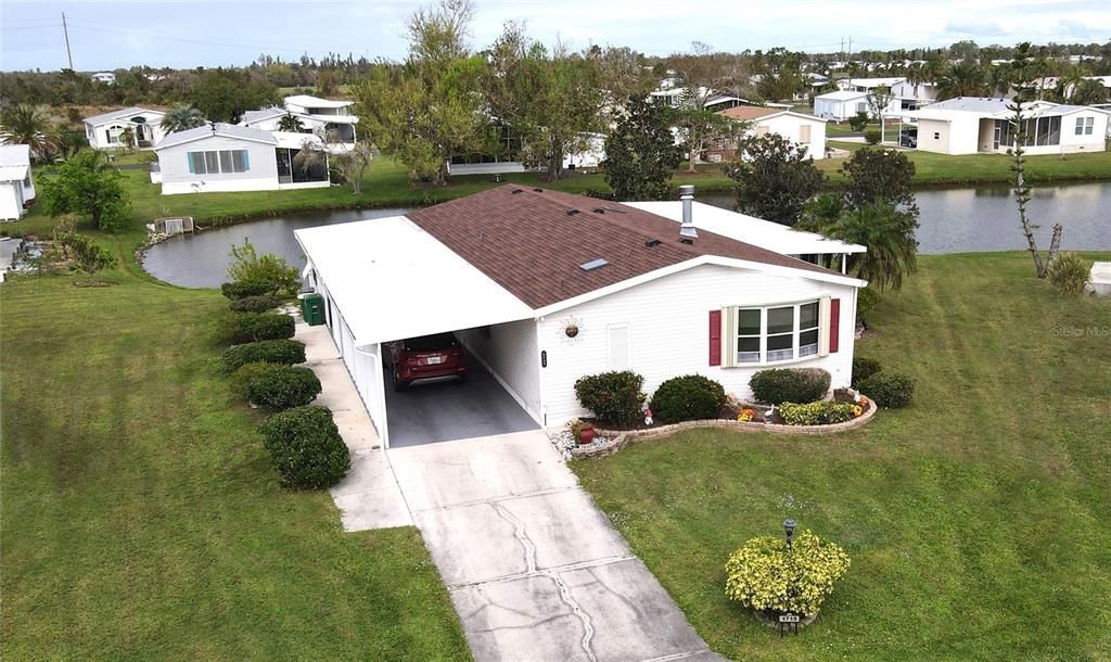 Aerial view of home