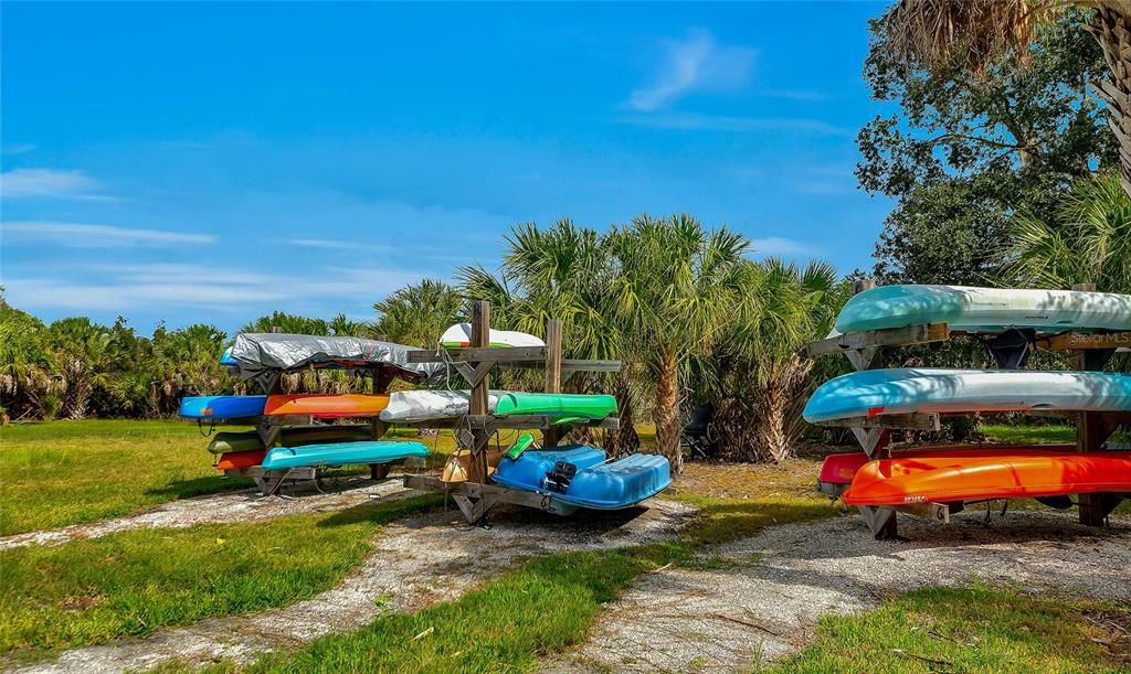 There is a neighborhood launch for kayaks and racks can be rented for just $50 per year.