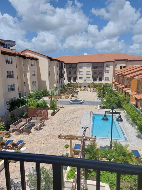 West View of Courtyard from the balcony