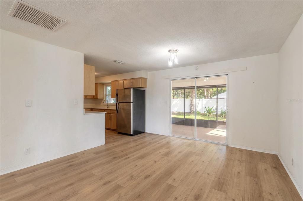 Living Area to Kitchen