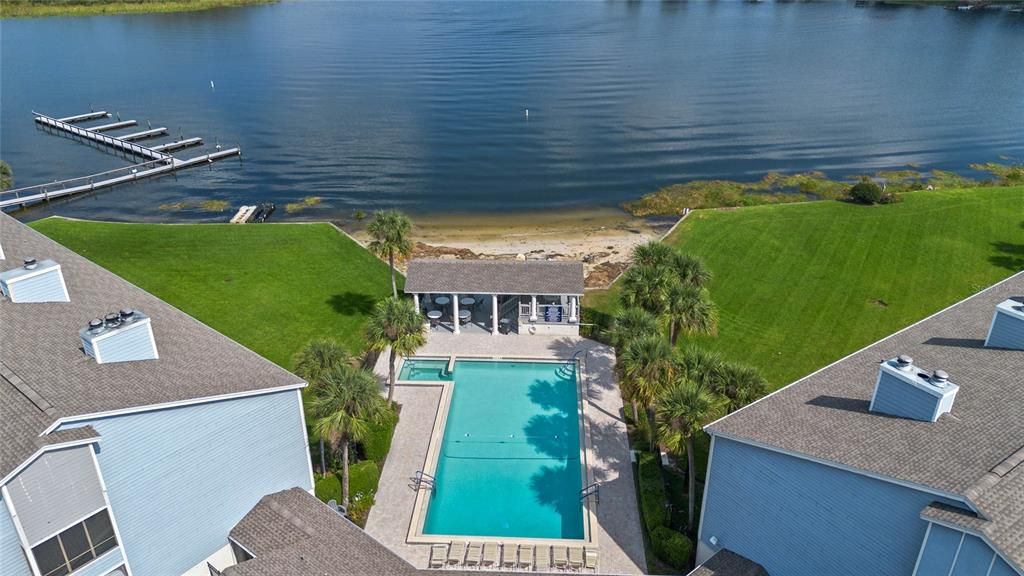 Community Pool with grill area.