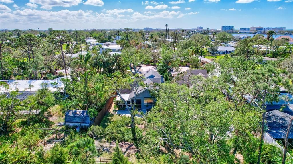 Aerial neighborhood view