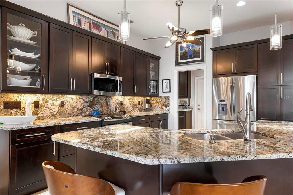 Kitchen with granite counters