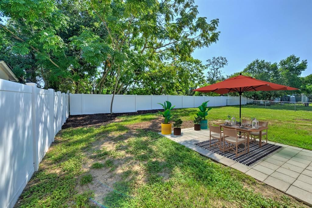 Expansive Backyard, completely fenced