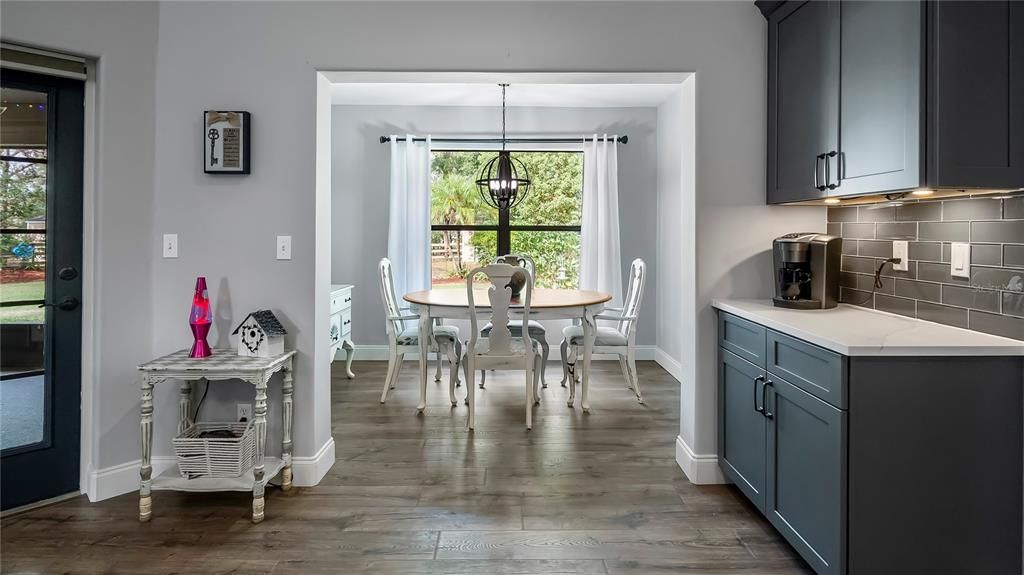 view of breakfast room from kitchen