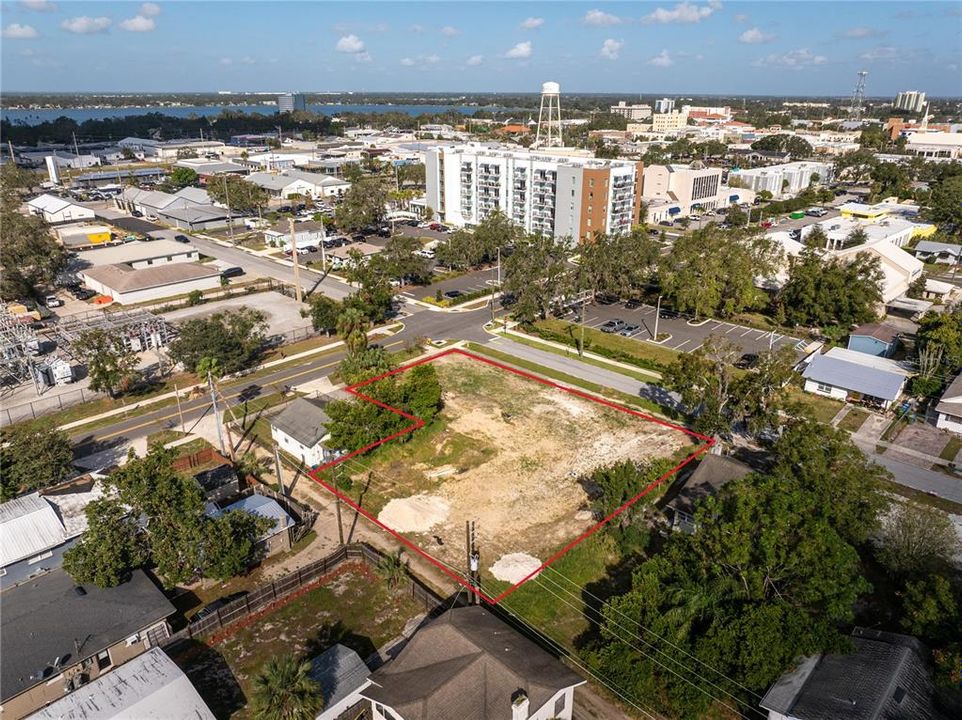 .39 Acre Lot in downtown Winter Haven looking northwest