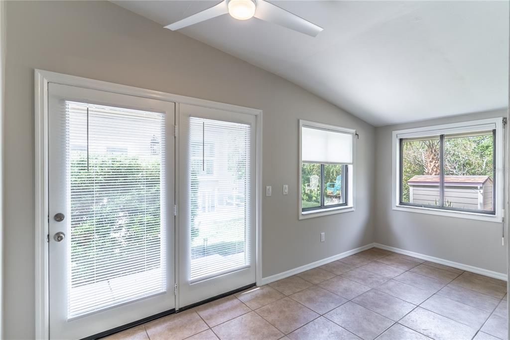 French doors to patio