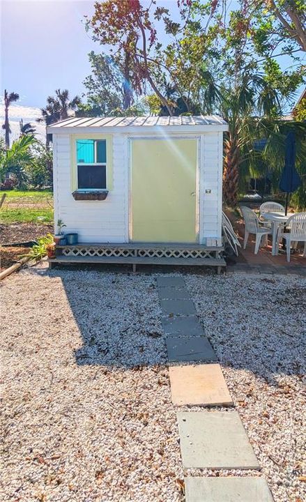 UTILITY SHED 8X10 HAS ELECTRIC