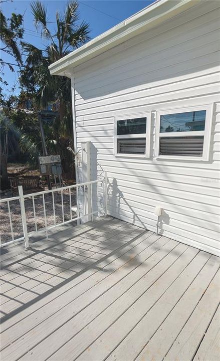 BACK PORCH, OUTDOOR SHOWER