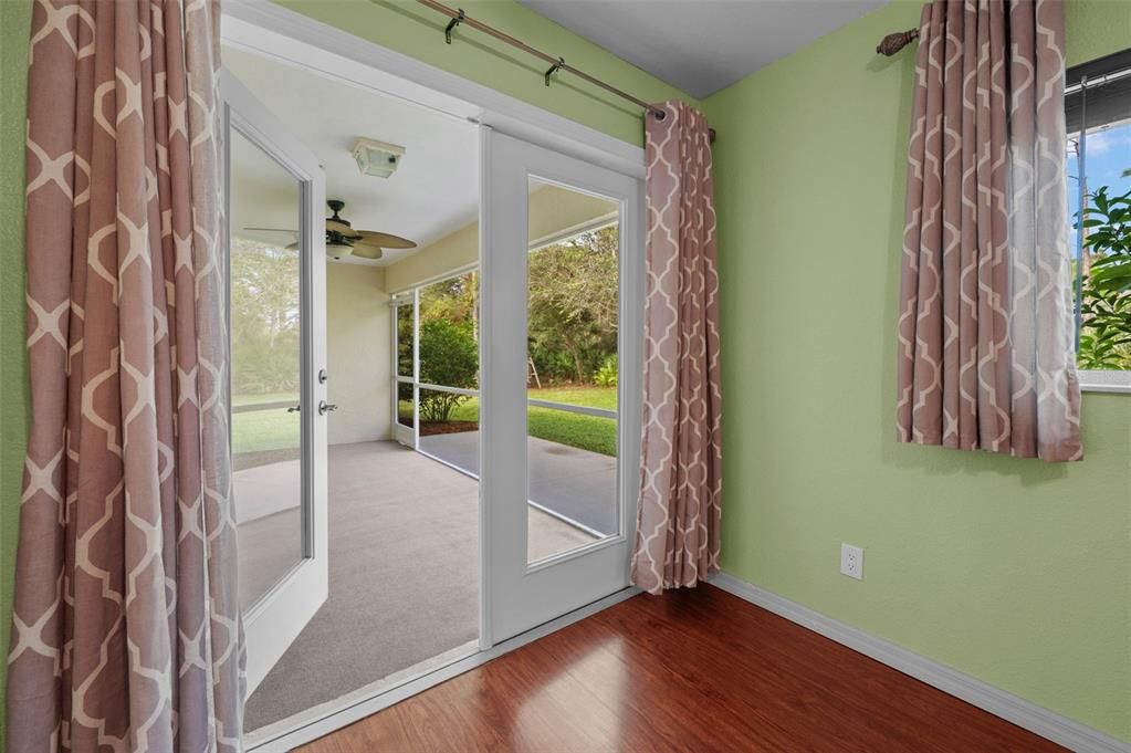 screened-in lanai from primary bedroom