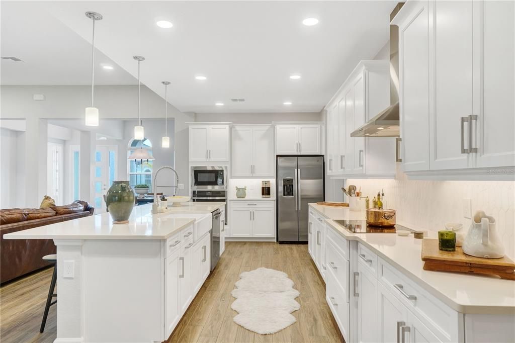 Beautiful, HUGE Chef's Kitchen overlooking the family room