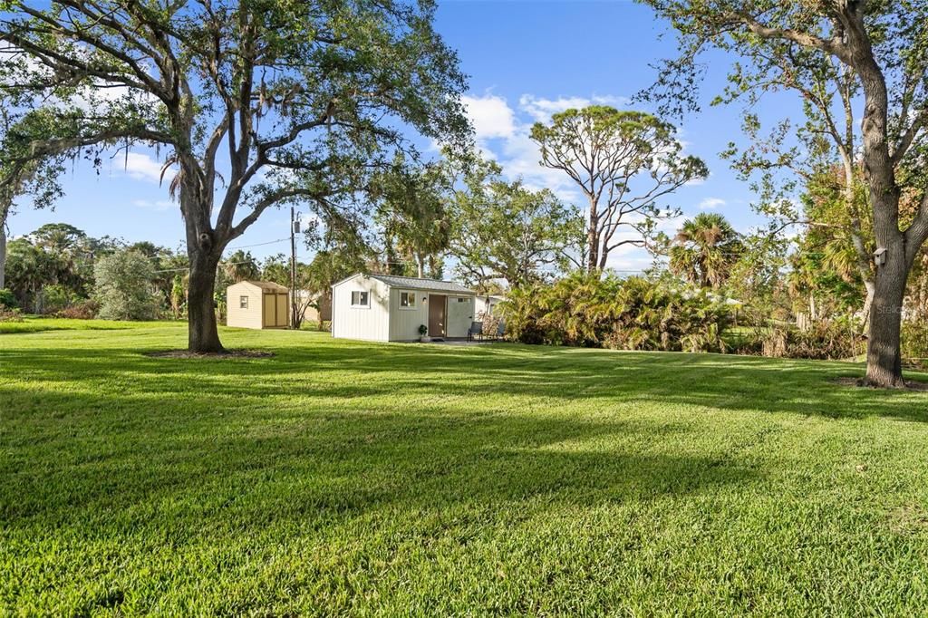 Over 1/2 acre, you'll have room for outdoor activities