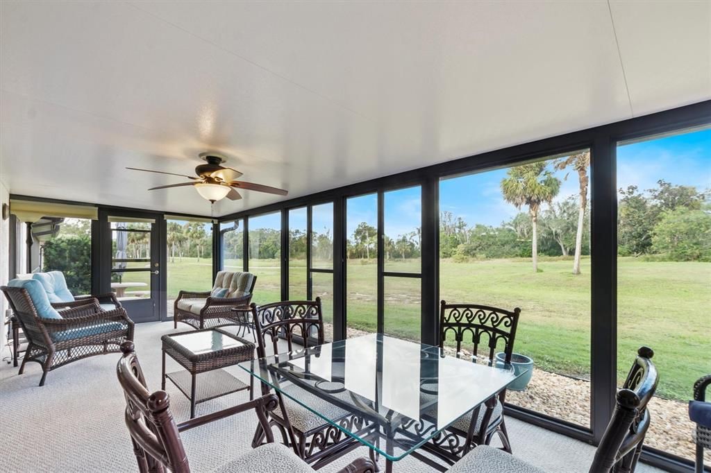 Lanai overlooking golf course