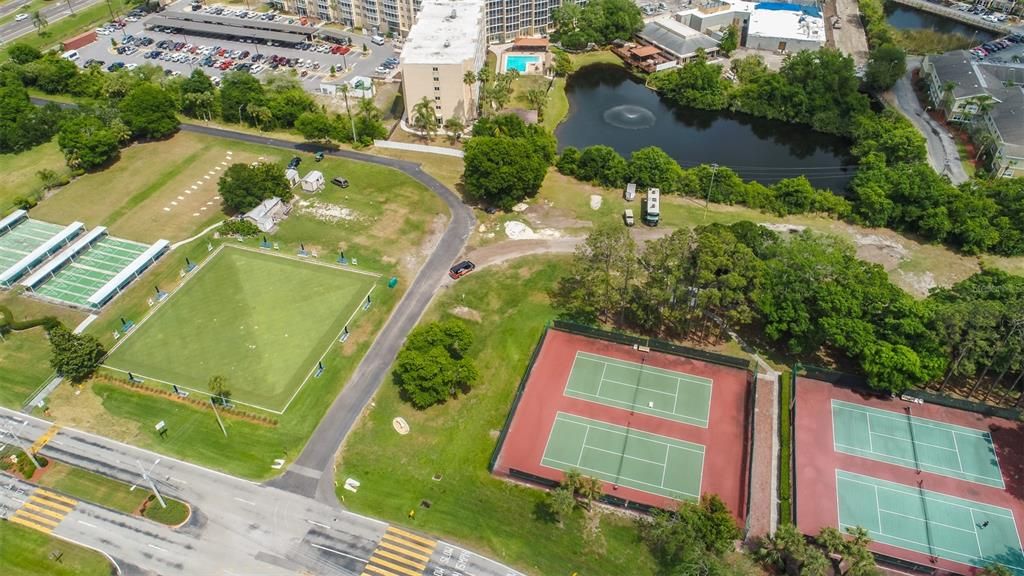 Shuffle Board, Lawn Bowling, Tennis