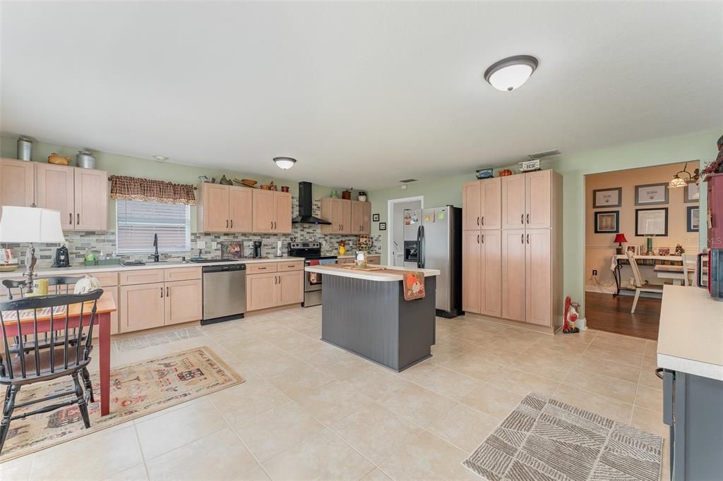 Another view of the large remodeled kitchen plenty of room