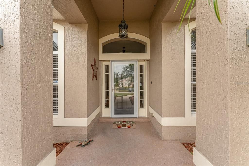 Elegant covered front entryway