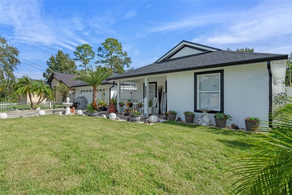 Vinyl Picket Fenced front yard for additional privacy