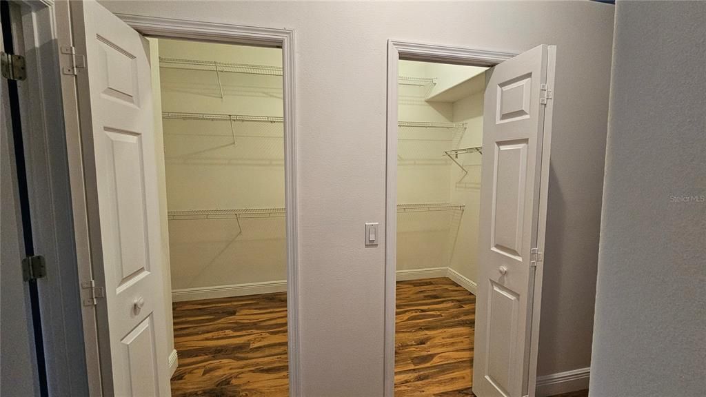 Extra large Primary walking closet