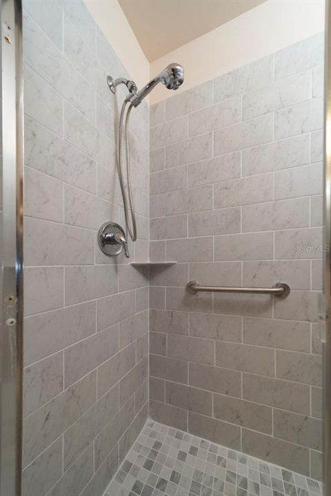 Updated tile in master shower