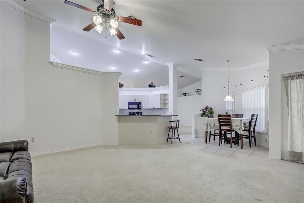 FAMILY ROOM, BREALFAST NOOK ENTRY TO KITCHEN