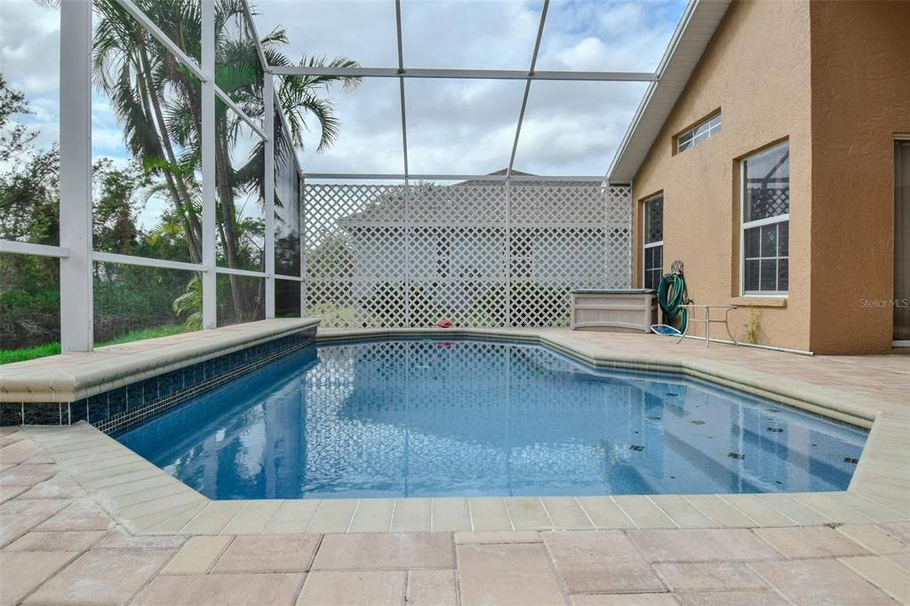 This pool home has a large screened lanai.  Perfect for entertaining.