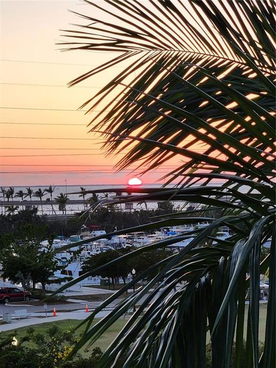 Sunset from entryway