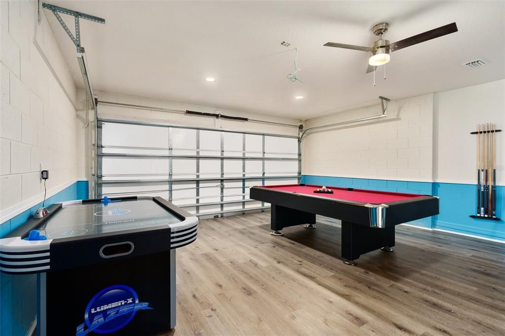 Garage converted to  Game room