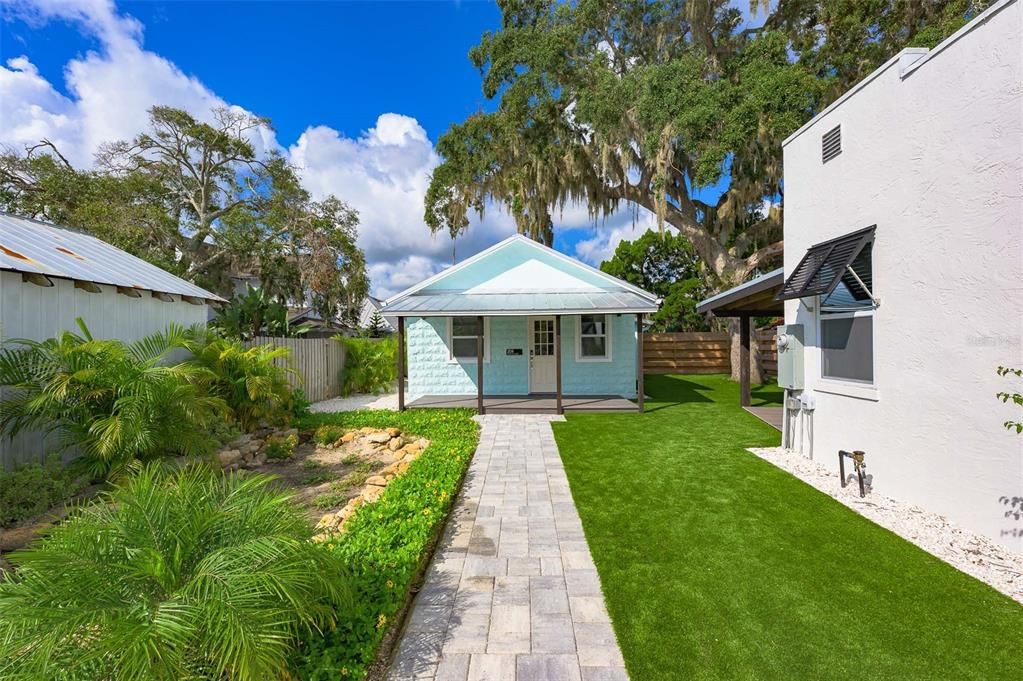 Walkway to backyard.