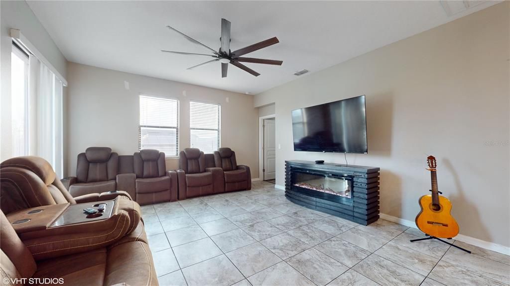 Great room with sliding patio door.