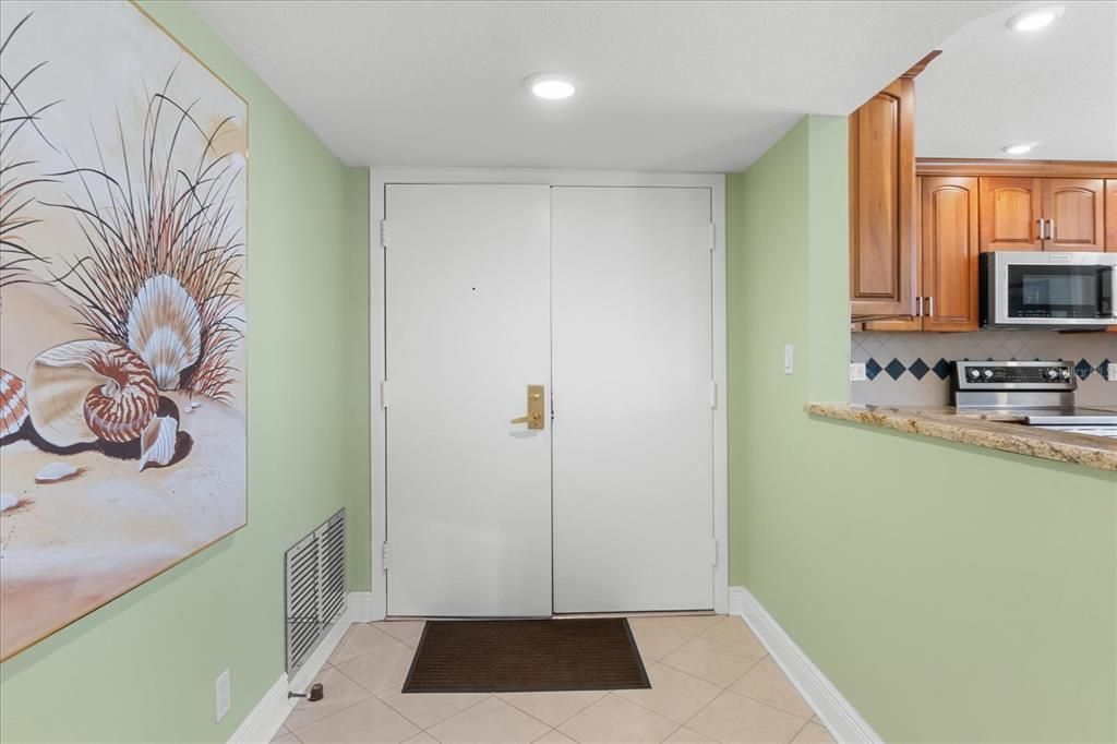 Foyer into open kitchen